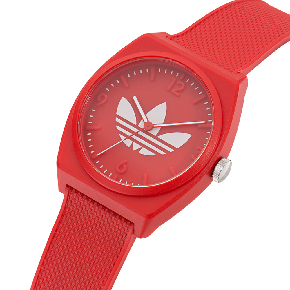 Adidas Originals Wrist Watch Quartz Movement Resin Strap 38mm Red Watch Dial Unisex