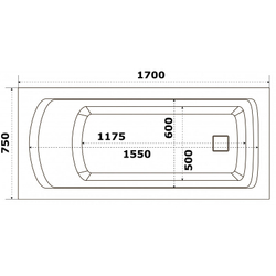 Акриловая ванна Bas (Бас) Бали 170х75, с каркасом