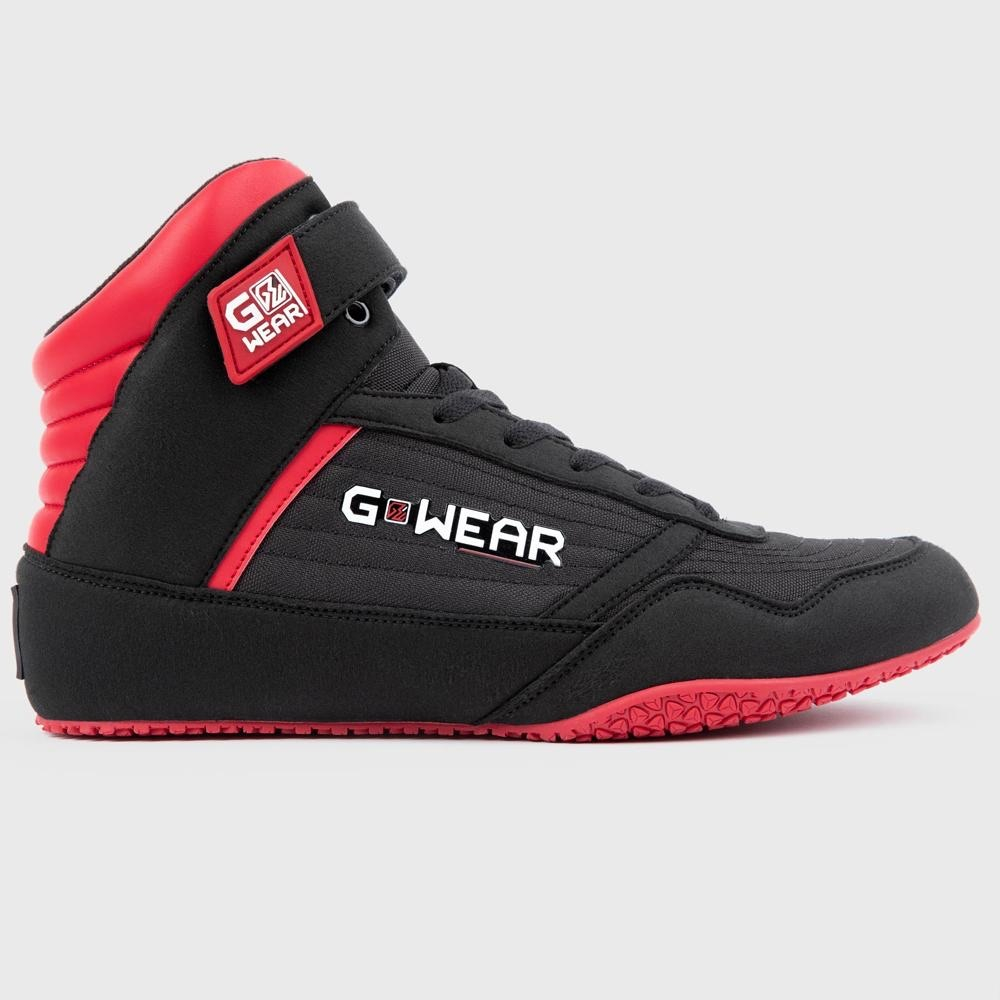 Puma high tops black and red online