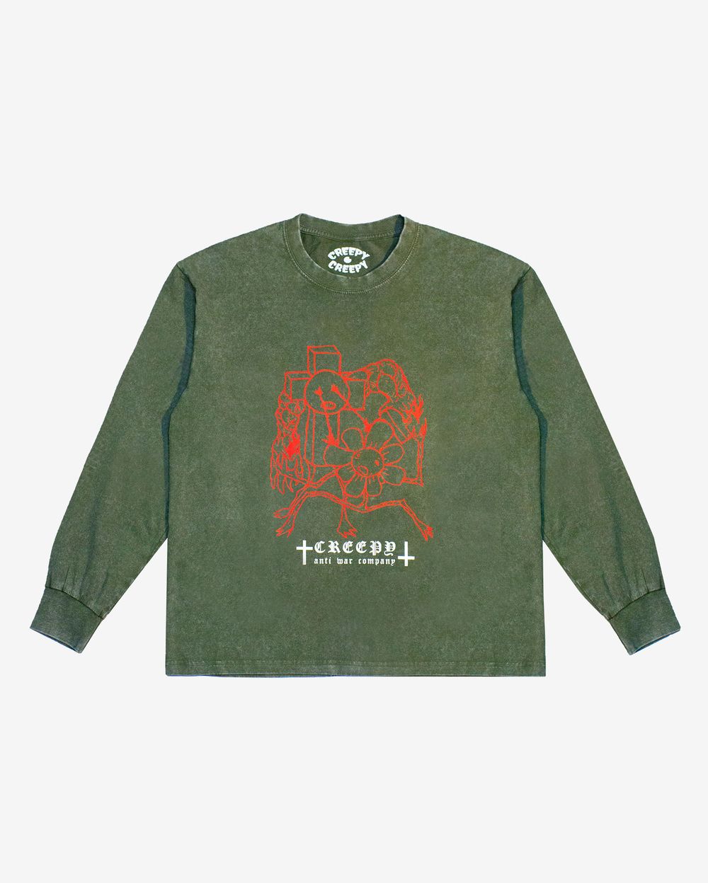 Лонгслив Creepy Clothing Принуждение хаки