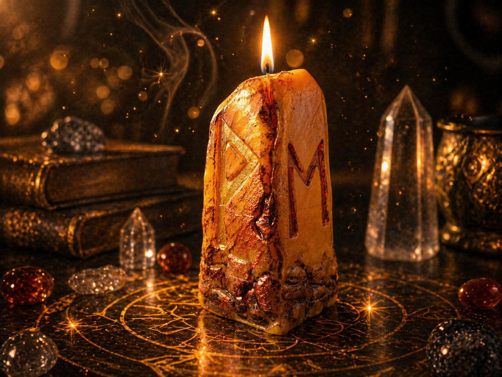 Свеча-руностав "Удача в исполнении желаний"