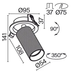 Встраиваемый светильник Technical C081CL-01-GU10-MG