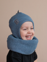 Шапка весенняя/осенняя вязаная ОРЕО (Деним)