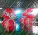 Бампербол «Красно-прозрачный», ПВХ, диаметр 1 м