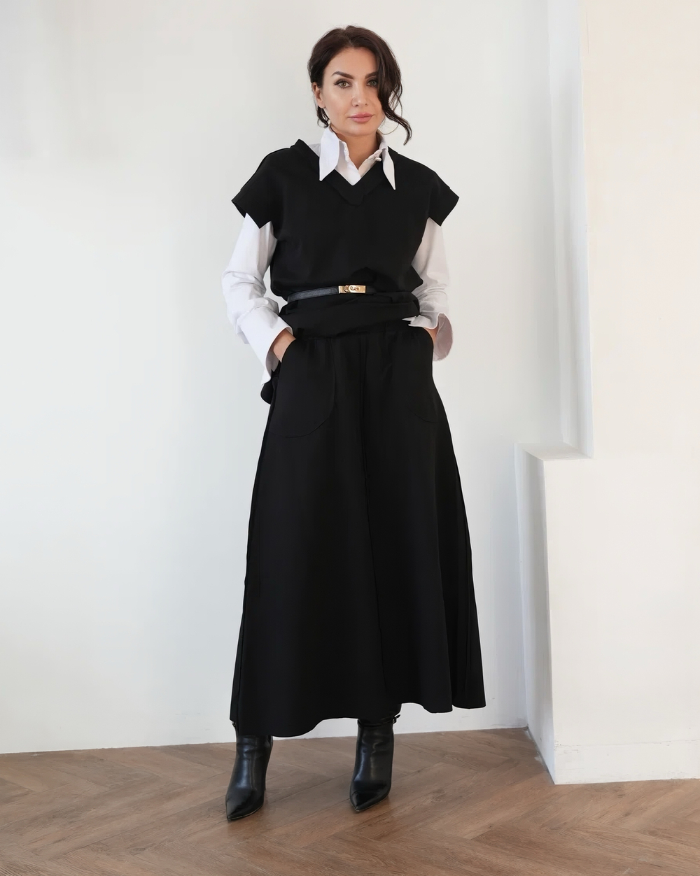 Жилет из джерси в черном