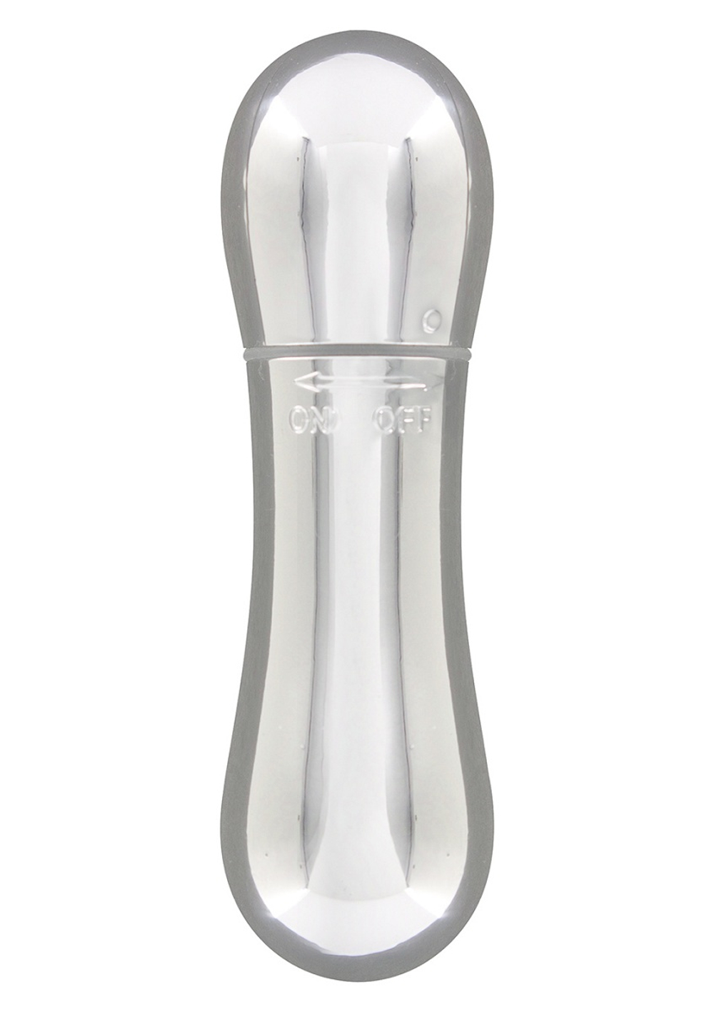 Серебристый мини-вибромассажер MINI VIBRATING MASSAGER - 8 см.