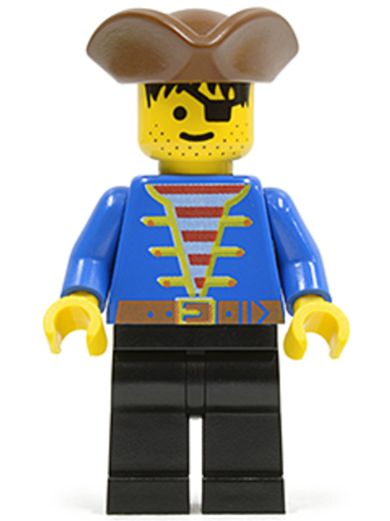 Минифигурка LEGO pi080 Пират в синей куртке