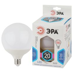 Лампа светодиодная ЭРА STD LED G120-20W-4000K-E27 20Вт шар нейтральный белый свет Е27 | Лампы cветодиодные Шар (G/P)
