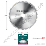 KRAFTOOL Multi Material 230х30мм 64Т, диск пильный по алюминию