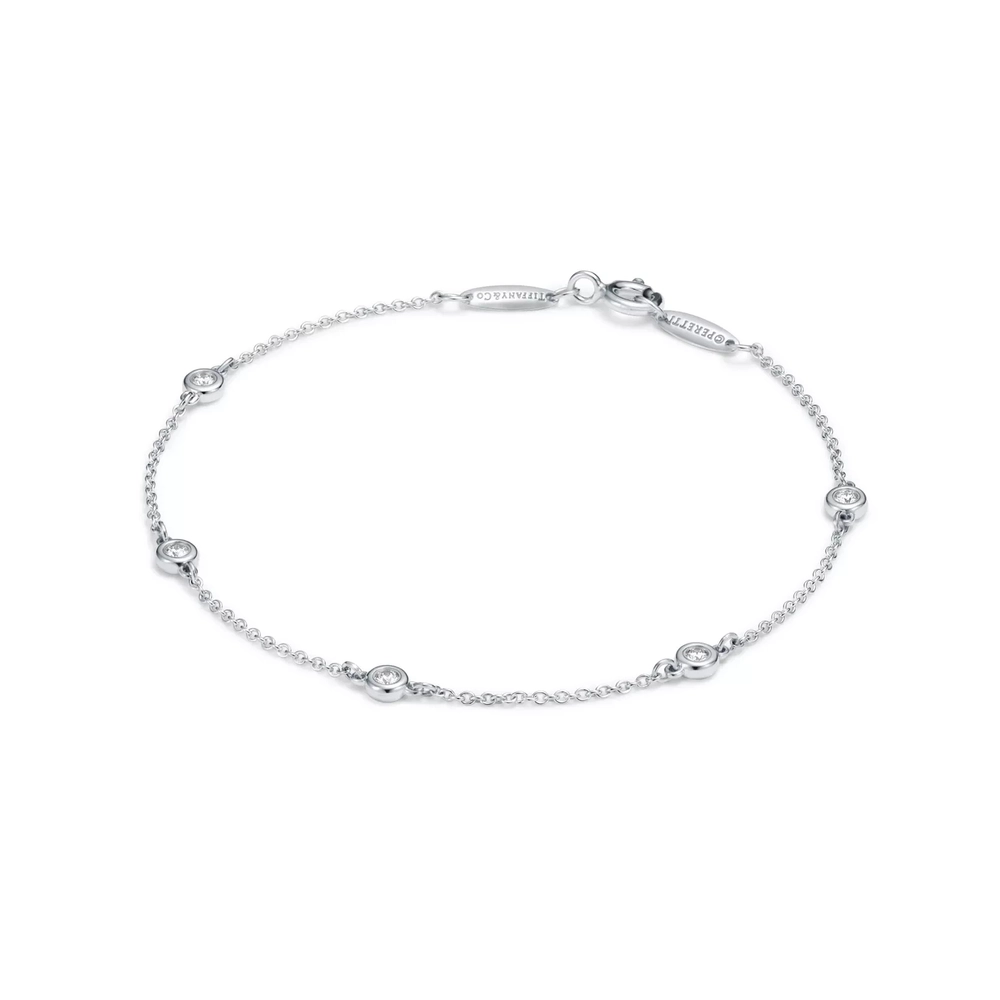 Браслет из серебра с бриллиантами по окружности , Tiffany 💎Yard 0.15ct В наличии