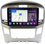 Магнитола для Hyundai H1, Grand Starex 2015-2022 (ШГУ монохром, авто с часами) - FarCar 7000F3 монитор 9.5" 2K QLED на Android 13, TS10, CarPlay, 4G SIM-слот