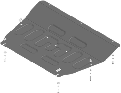 Защита картера двигателя, КПП. 2 мм, Сталь. для TENET T8 2025-н.в., Motodor.79017