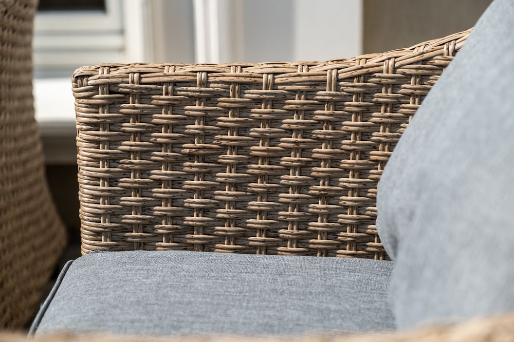 "Овьедо" лаунж-зона из искусственного ротанга на 4 персоны, цвет соломенный