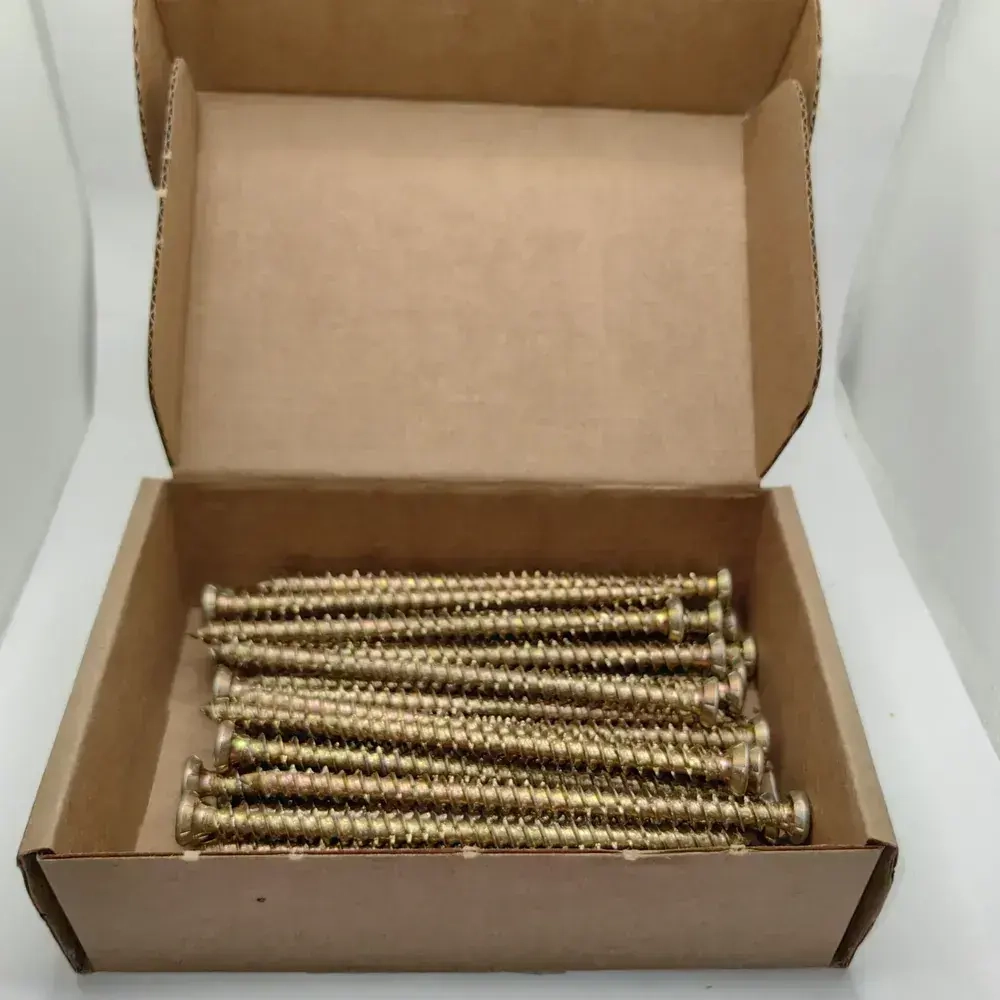 Шуруп по бетону 7.5х112 жёлтый цинк 0,5кг