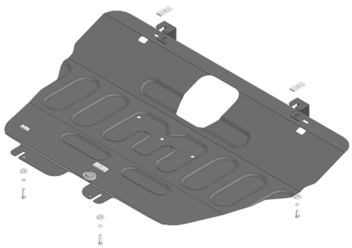 Усиленная защита Motodor картера Двигателя, КПП. 2 мм, Сталь. для Jetour Dashing 2023-н.в. арт.79013