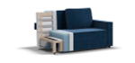 Диван Норд двухместный Велюр Монолит синий