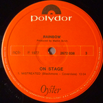 Rainbow ‎– On Stage 2LP (Скандинавия 1977г.)