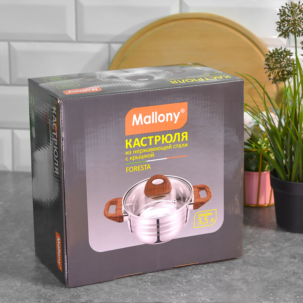Кастрюля 3,5л нерж "Foresta"