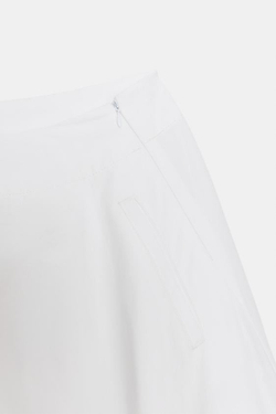 ZARA ЮБКА МИДИ АСИММЕТРИЧНОГО КРОЯ, БЕЛЫЙ