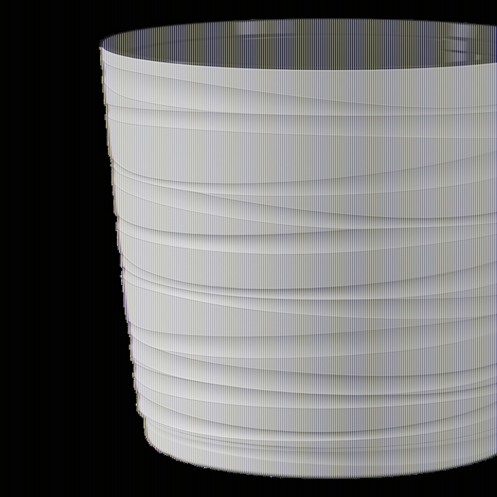 Кашпо для цветов пластиковое 15л d-30см «Модерн Медиум» Серый жемчуг