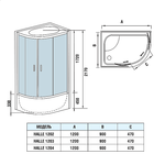Душевая кабина WeltWasser WW500 HALLE 1204 120х90
