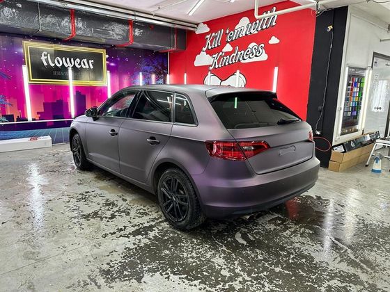 Пленка матовый сатин хамелеон фиолетовый черный Black to Purple Matte Carbins 8 погонных метров