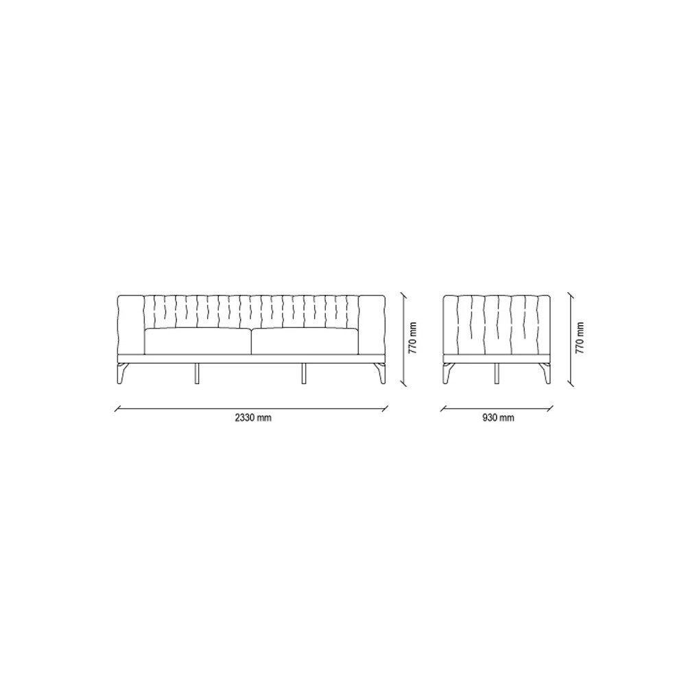 Диван трехместный ENZA HOME DORIAN EH52605