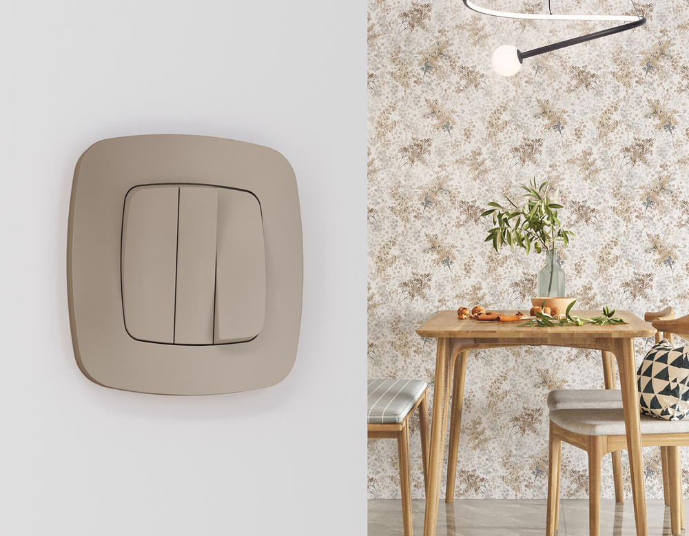 OF140364 Рамка OMEGA Ecta (Серо-бежевый матовый) 4-ая