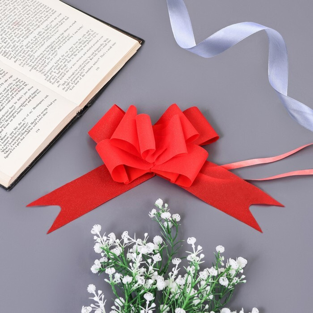 Бант-бабочка №5 красный перламутр