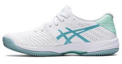 Женские теннисные кроссовки Asics Solution Swift FF Clay - white/smoke blue