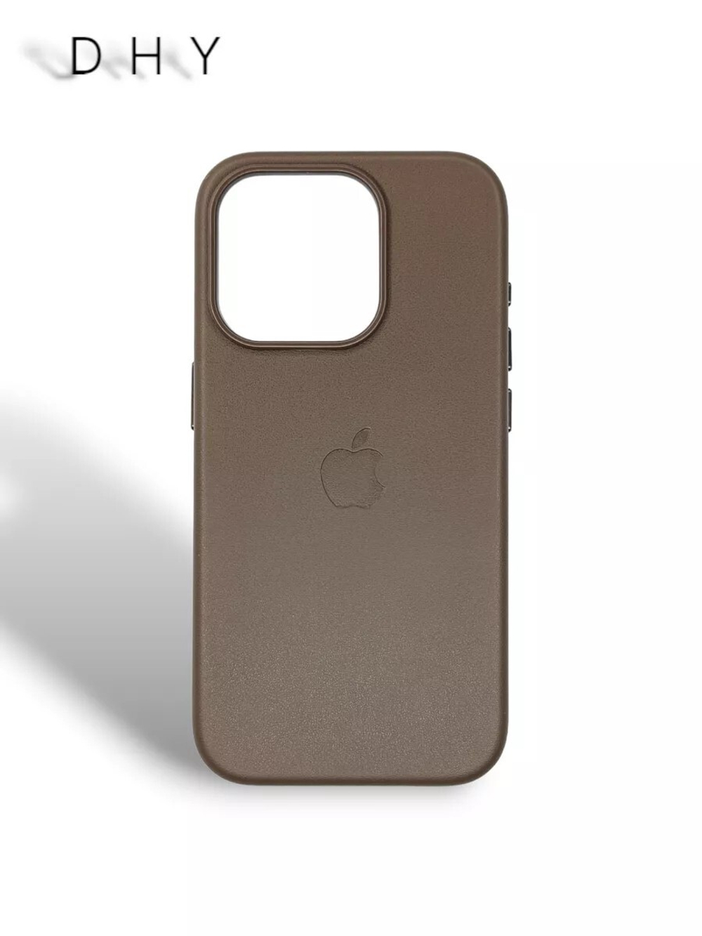 Кожаный чехол Leather Case на iPhone 15 Pro Taupe Бежевый