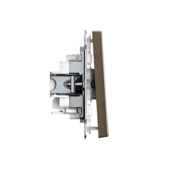 Выключатель кнопочный 1-кл. ArtGallery быстрозажим. клем. механизм мокко SE GAL000615S