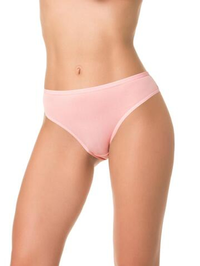 Бамбуковые трусы-бразилиана со средней линией талии (Размер: S) (Цвет: персиковый)