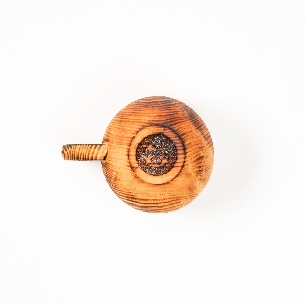 Деревянная кружка из кедра для напитков 350 мл. C69