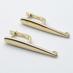 Ювелирные швензы с позолотой, размер 32*4,5 мм, цена за пару