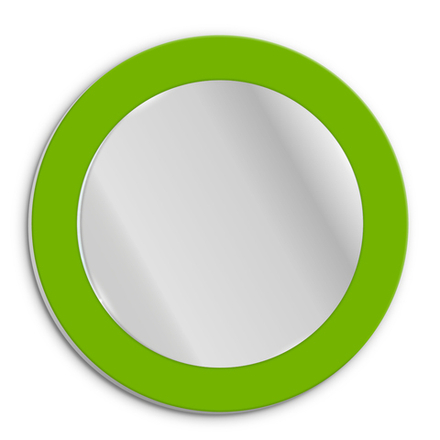 Зеркало круглое зелёное 560002238