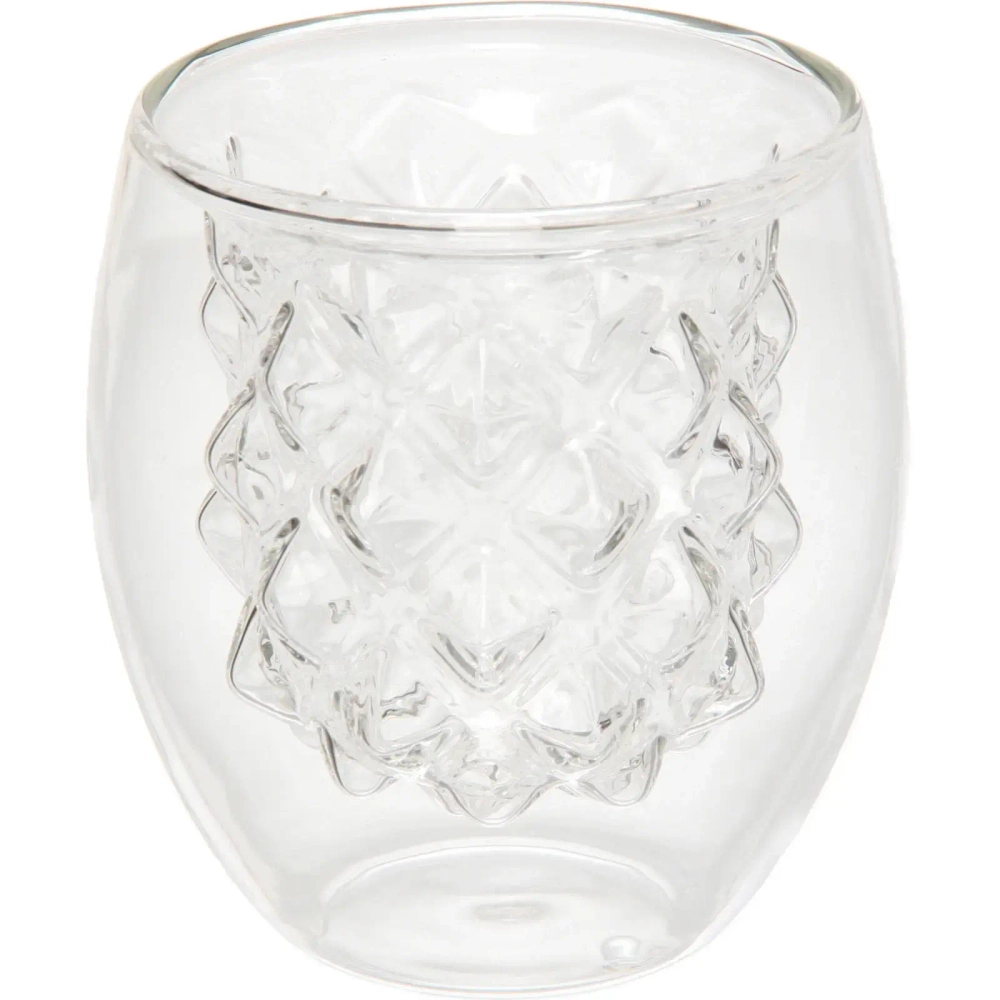 Стакан стеклянный с двойными стенками 230мл «Ананас»