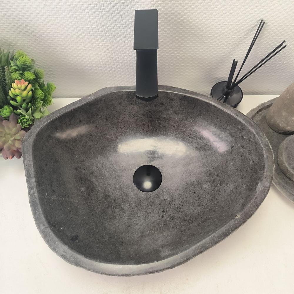 Раковина из речного камня RS-63660 (50*39*15) 0122