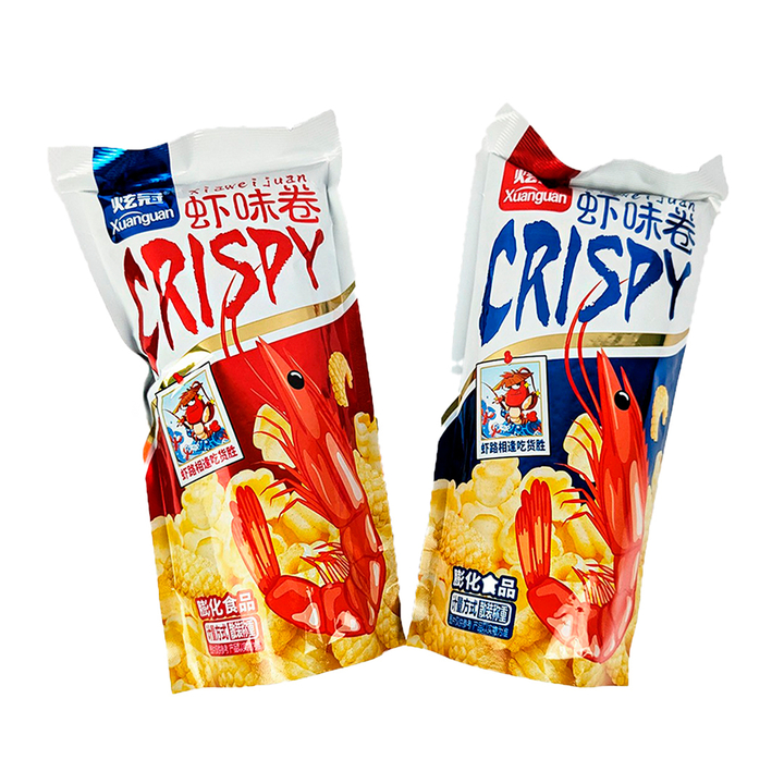 Чипсы Xuanguan Xiaweijuan Crispy со вкусом острой креветки 25 г