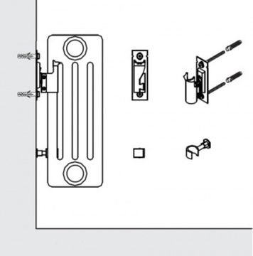 Кронштейн настенный зажимной Arbonia ZB0251 RAL 9016