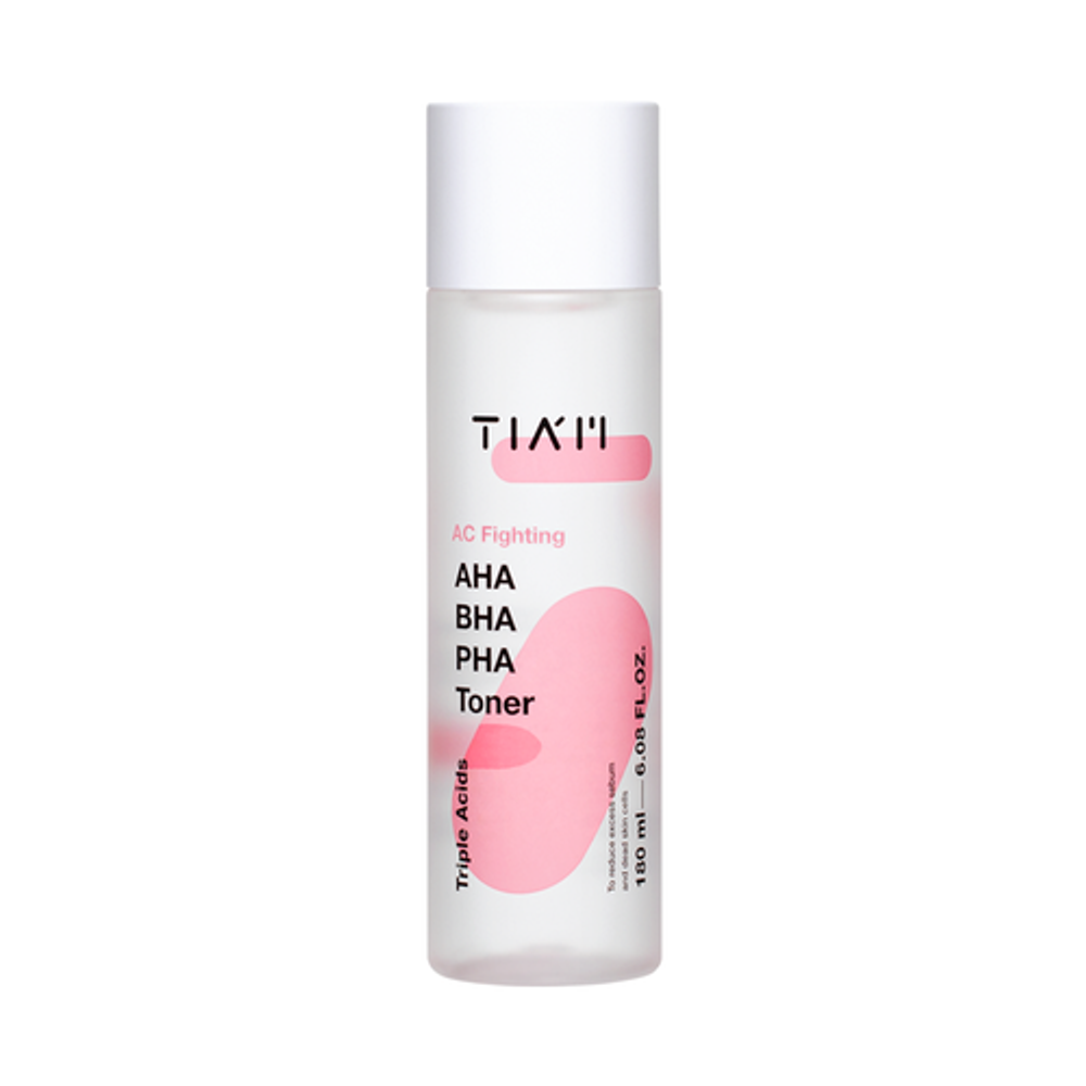 Тонер очищающий с кислотами TIAM AC Fighting AHA BHA PHA Toner, 180мл