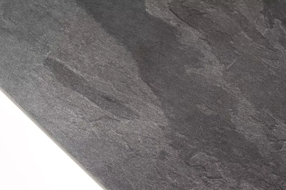 "Каффе" обеденный стол из HPL 140х70см, цвет "серый гранит", подстолье двойное черное