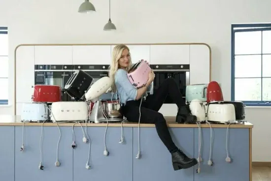 Тостер на 4 ломтика Smeg TSF02SSEU. , серебристый