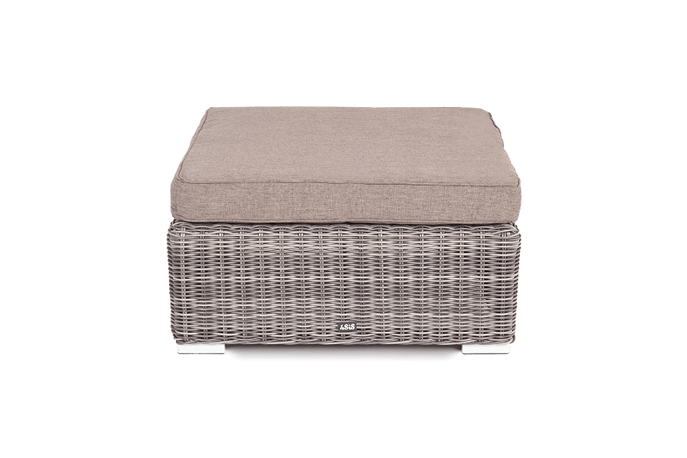 "Лунго" плетеная оттоманка с подушкой, цвет графит