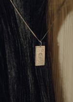 Подвеска карта таро Влюбленные малая родий La Lune