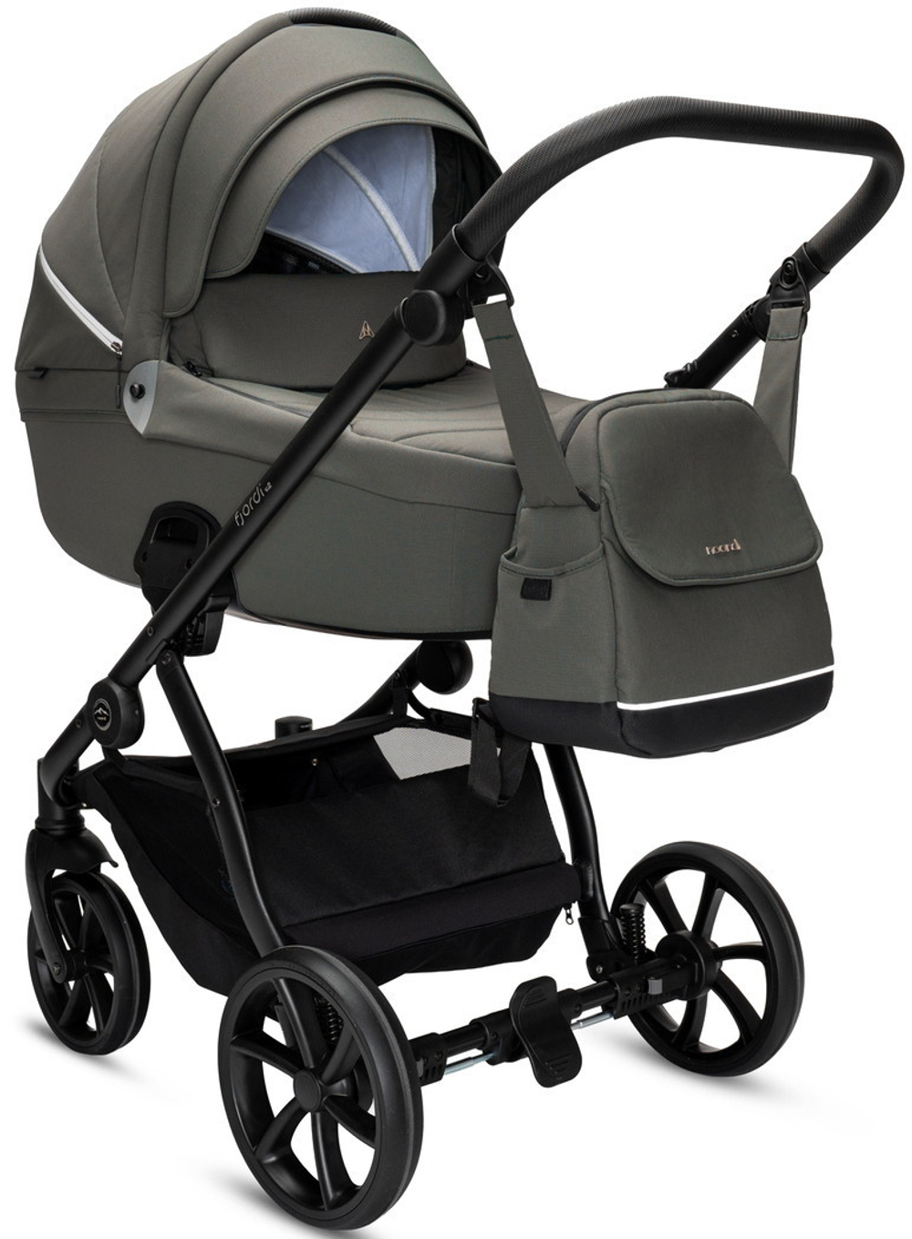Детская коляска Noordi Fjordi V2 4 в 1 с автокреслом Terra Black и базой 1462150 Alpine Moss