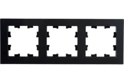 Рамка Systeme Electric ATLASDESIGN 3-постовая карбон 34608