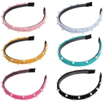 Ободок для волос «МАРЦИПАН», лиама, ширина 1см, микс 6 цветов