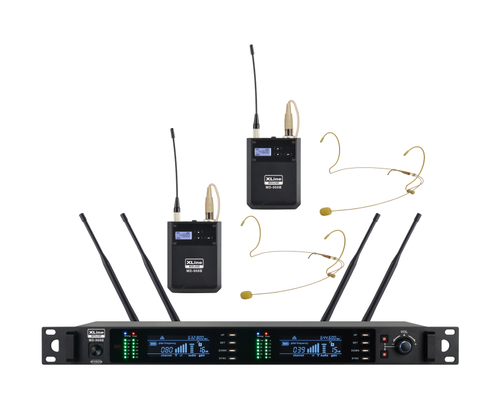 XLINE MD-968B(NEW) Двухканальная радиосистема с поясными передатчиками и головными гарнитурами
