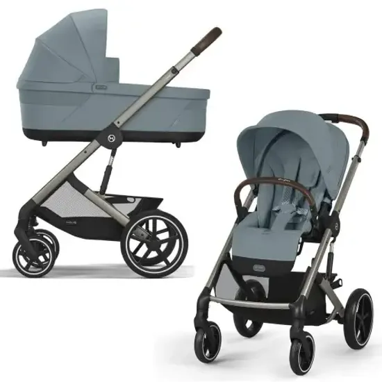 Коляска 2 в 1 Cybex Balios S Lux 2025 (Stormy blue/Taupe)